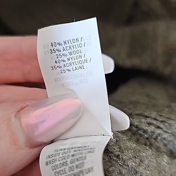 Aerie Medium Olive Green Oversized Fluffy sweater - Picture 6 of 8